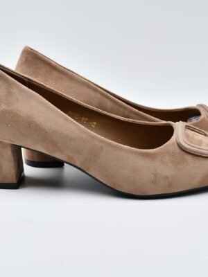 Ballerines à talon beige