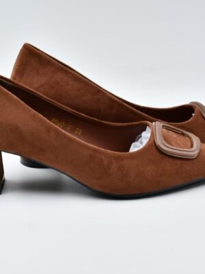 Ballerines à talon marron